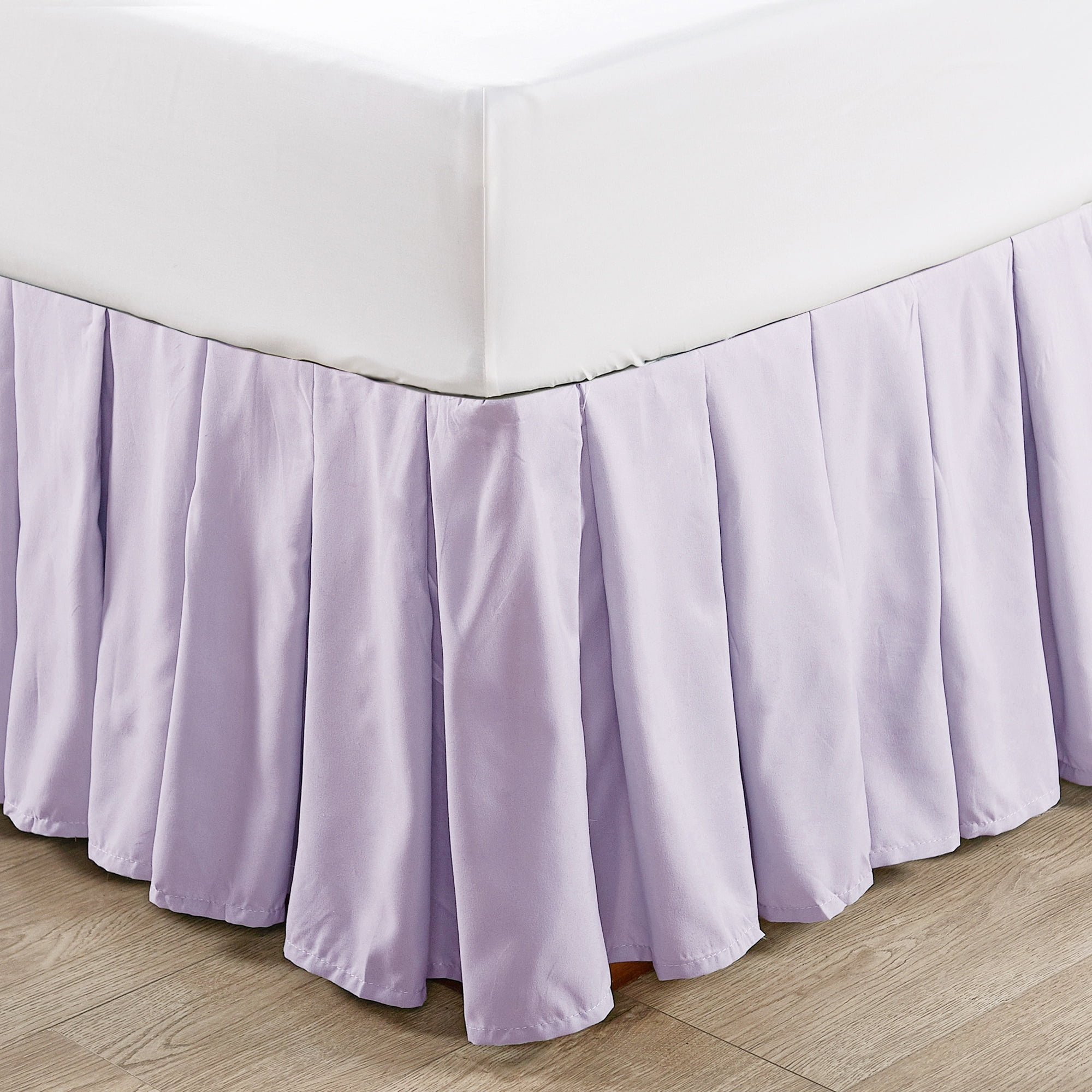 Home Soft Things Classic Dust Ruffle Bed Skirt, Lilac, King (78" x 80" + 14")