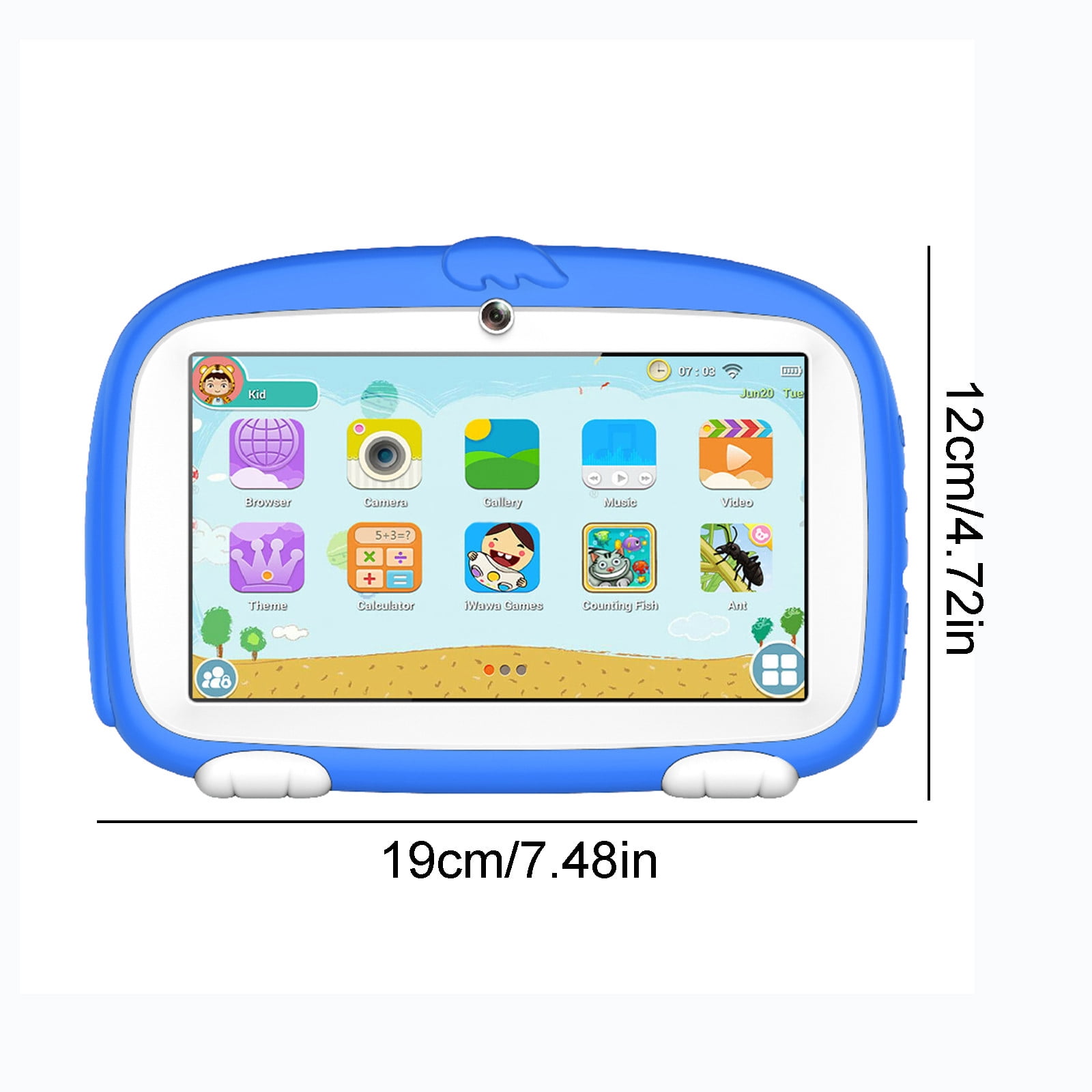 7-Inch Kids Tablet with Android 11, WiFi, Bluetooth, 2GB+32GB, 256GB Expandable, Parental Control, Dual Camera, 6000mAh Battery – Educational Learning Tablet Gift for Children