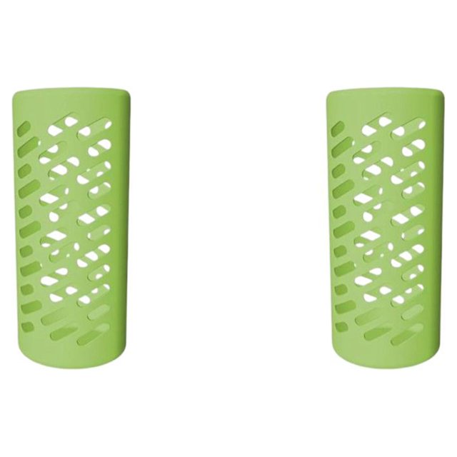 Kearding Accesorios de cubierta de silicona Soporte para botellas de bebida antiarañazos Tapas protectoras Reemplazo para 18-32-40oz Verde Verde claro METRO 2Conjunto