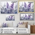 thumbnail image 4 of Designart "Dreaming of Violet Ferns II" Floral Floater Framed Wall Art Living Room, 4 of 7