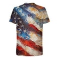 thumbnail image 4 of Tops for Men Plus Size Short Sleeved Independence Day Printed Round Neck Blouses *Dark Blue XXXXXL, 4 of 5