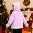 thumbnail image 5 of DHFJKG Kids Boy Girl Fuzzy Trim Hoodies Pullover Long Sleeve Hooded Sweatshirt Top With Front Pocket For Daily Outdoor Wear Comfort Jumper Tops, 5 of 9