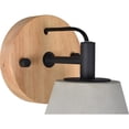 thumbnail image 4 of Renwil Turtle Bay 1-Light Modern Wood & Steel Wall Sconce in Gray, 4 of 11