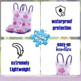 thumbnail image 4 of Botas de lluvia Puddle Play para niños pequeños y niñas, color morado, talla 4, 4 of 8