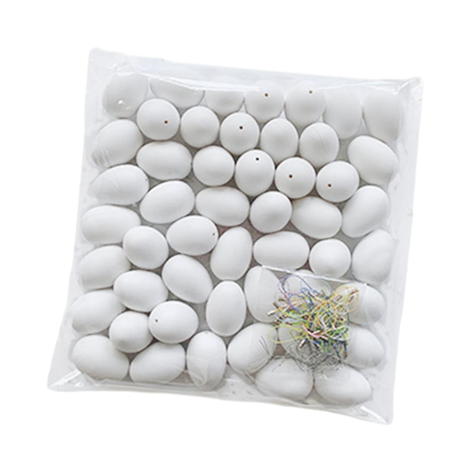 FVDPWYE Fake Eggs Easter Decor Blank Crafting Smooth DIY Crafts for School Projects Home White Hook 50