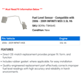thumbnail image 2 of Fuel Level Sensor - Compatible with 2006 - 2009 INFINITI M35 3.5L V6 2007 2008, 2 of 2