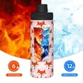 thumbnail image 5 of Picia cute fox pink Pattern Water Bottle 18 oz Stainless Steel Insulated Bottles With Handle Leak Proof Gym Sport Water Jug BPA-free insulated kettle For Men Women Adults, 5 of 7