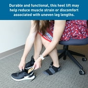 BodyMed Adjustable Heel Lift for Men and Woman, Medium (1-Pack) - Non-Slip Orthopedic Insert for Leg Length Discrepancies with 3 Removable 1/8 in. Layers