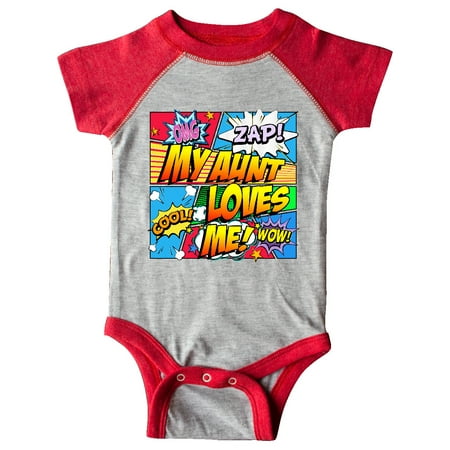 

Inktastic My Aunt Loves Me Gift Baby Boy or Baby Girl Bodysuit