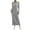 Gray, variant on Yucgh Women's Long Sleeve Dress Fall Casual T Shirt Loose Fit Pleated Front Dress with Pockets, Round Neck Maxi Dress, Knit Sweater Dress for Women,L