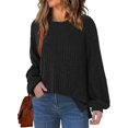 thumbnail image 2 of Women's Oversized Sweatshirt 2025 Fall Fashion Clothes Ribbed Corduroy Long Sleeve Going Out Pullover Tops 02-Black XXL, 2 of 5