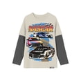 thumbnail image 5 of NASCAR, Boys' Graphic Waffle Knit Long Sleeve 2Fer, Sizes 4-18, 5 of 5