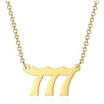 thumbnail image 4 of Qarigey Collar con número de ángel 111 - 999 Collar de acero inoxidable Collar con número de oro Numerología Joyería Ropa, zapatos y accesorios Miscelánea No.7, 4 of 6