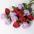 thumbnail image 4 of LOVE DOCK 3 Pieces Artificial Imperial Concubine Rose Flower Bride Home Wedding Decoration Silk Flower Artificial Flower, 4 of 5