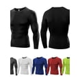 thumbnail image 5 of Men Compression Tight Long Sleeve Tops T-Shirt Quick Dry Gym Clothing For Sports Fitness Training Running Exercise S-3XL w/6 color, 5 of 10