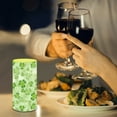 thumbnail image 3 of COEQINE Clover Musical Notes Flameless Candle Flame Effect Realistic LED Lights, Battery Operated Flameless Table Lamp with Timer Remote Color Changing for St. Patrick's Day Home Tabletop Decor, 3 of 7
