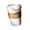 White-2, variant on Stylish Coffee Cup Waste Basket Swing Top Dustbin Strong And Compact For Multiple Room Decor