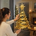 thumbnail image 5 of Miwamany Christmas Window Clings, Golden Ribbon Star Christmas Tree Decals, Reusable Static Cling Stickers for Glass Door Window, Christmas Decorations Indoor, 17.7 Inch, 5 of 7