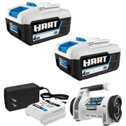 HART 2-Pack 20-Volt 4ah Batteries and Dual Function Inflator