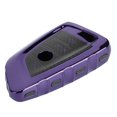 thumbnail image 3 of Funda protectora para mando a distancia, estilo de fibra de carbono de TPU, funda para mando a distancia de coche, compatible con X1, X5, X6, color morado Jadeshay A, 3 of 8