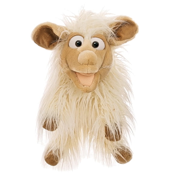 Living Puppets 18-Inch Plush White Lamb Hand Puppet, Cuddly Toy for Kids, Ideal for Ages 3