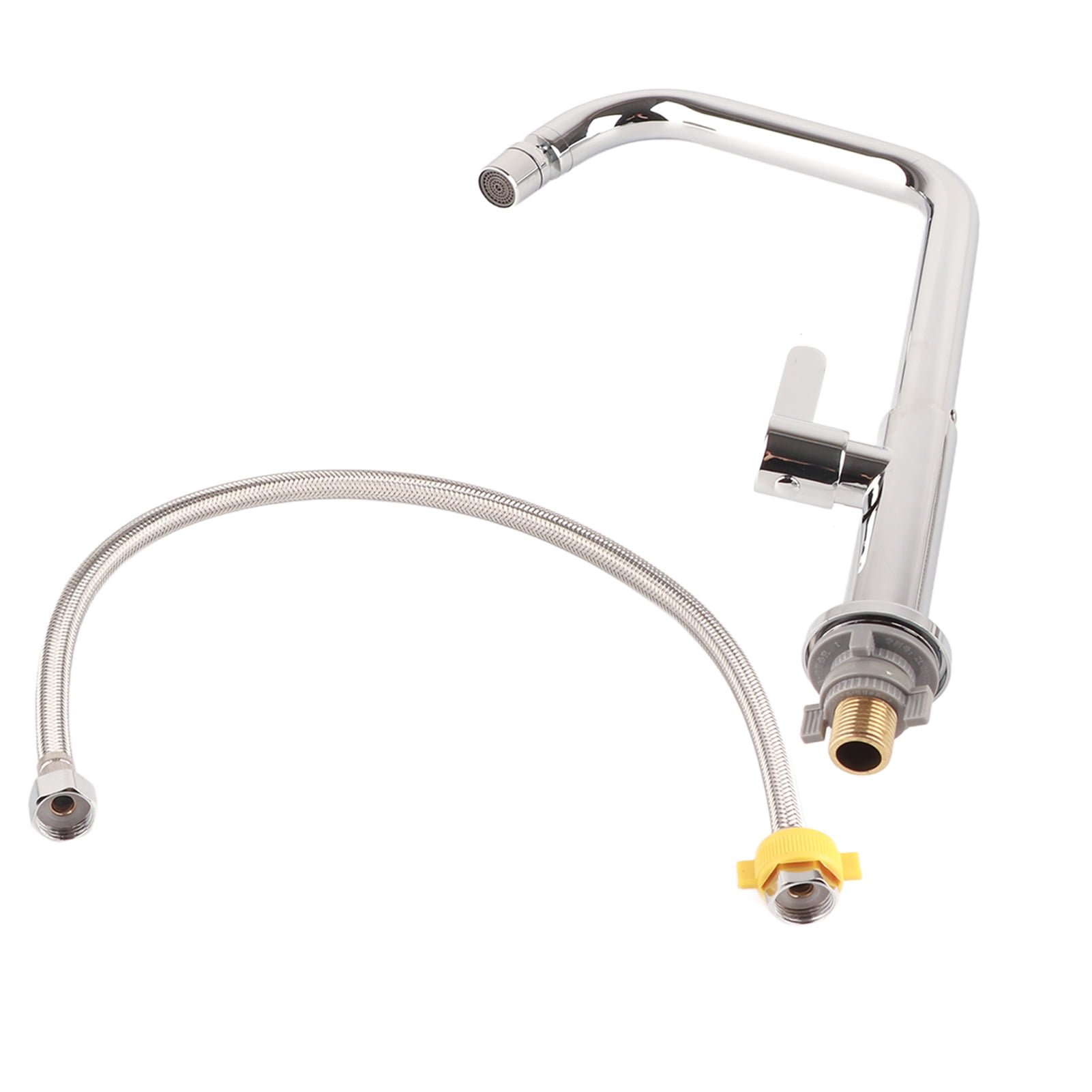 Riousery G1/2 Rotatable Basin Faucet Single Cold Water Tap Copper Sink Aerator for Kitchen Bathroom Hotel Restaurant Commercial Home Decor Washbasin Supplies 16.9 inches / 43 cm Easy Installation