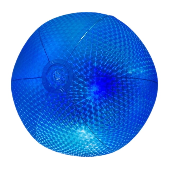 Pelota de playa inflable para niños, accesorio deportivo, juego acuático de verano, suministros de fiesta de cumpleaños, juego de playa, juguete para Azul con luz