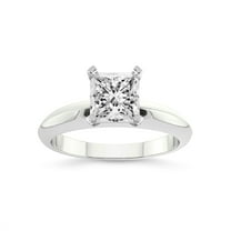 3 Carat IGI Certified Princess Shape Lab Grown Diamond Engagement Ring | 14K White Gold |Eloise Solitaire Knife Edge Lab Diamond Ring | FG-VS1-VS2 Quality Friendly Diamonds