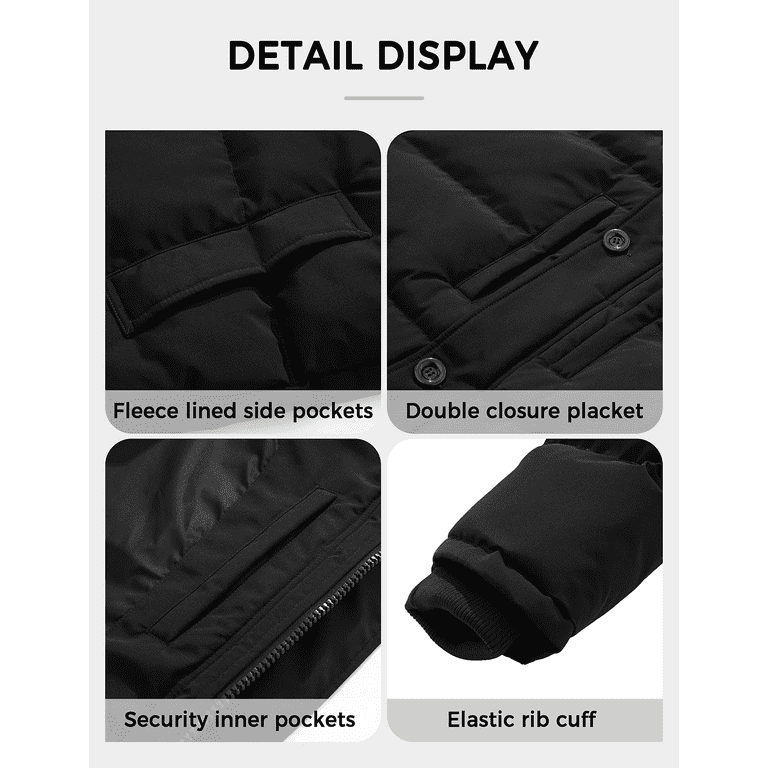 Soularge Men's Big and Tall Winter Jacket, Heavyweight Water Soularge Men's Big and Tall Winter Jacket, Heavyweight Water