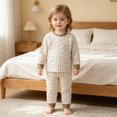 thumbnail image 2 of CAUYDY Child Girls Pajamas Baby Clothes 2T-5T Fall Winter Long Sleeve Shirt Elastic Pants 2Pcs Cute Set Little Kids Suits Toddler Sleepers for Girl Sizes 2-4 Years,Grey, 2 of 7