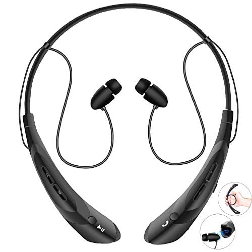 Bluetooth Neckband Headphones with Earbuds, V4.2 Flexible