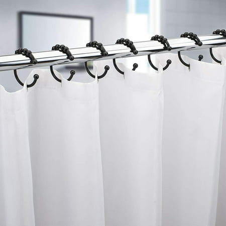 Shower Curtain Hooks Plastic C Shaped, Shower Curtain Hooks Black