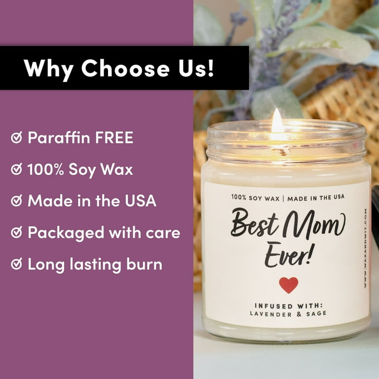 Mothers Day Candle Gifts for Mom, Gifts for Mom from Daughter Son, Handmade Candle  Gift for Mom, Birthday Gifts for Mom, Candles Gifts for Women, Birthday  Gifts for Women Unique, Soy Candle 
