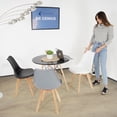 thumbnail image 4 of Sillas de Comedor Modernas con Asiento Acolchado de Diseño Minimalista Tipo Eames Pedestal - Sillas Ergonomicas Acojinadas con Estructura de Madera Ideales para Interior Set de 4 Piezas, 4 of 5