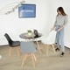 thumbnail image 4 of Sillas de Comedor Modernas con Asiento Acolchado de Diseño Minimalista Tipo Eames Pedestal - Sillas Ergonomicas Acojinadas con Estructura de Madera Ideales para Interior Set de 4 Piezas, 4 of 5