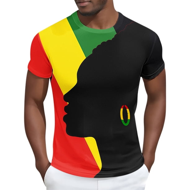 Tops para hombre, blusas y camisas de manga corta con cuello redondo para hombre Camisa de manga corta estampada para hombre Top/camisa de manga corta con cuello redondo Tops para hombre