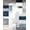 Grey Navy Ivory, Pattern 1, variant on ODIKA 8'x10' Washable Area Rug Non-Slip Chair-Friendly Mat Abstract Modern Brushstroke With Bold Interlocking Color Blocks for Dining Room, Large Office, Lounge