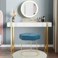 thumbnail image 2 of Homebeez Ottoman Foot Stool,Vanity Stool Chair,Modern Ottoman Footrest Stool,Sofa Bench Extra Seating for Living Room,Entryway,Office, 2 of 7