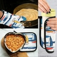 thumbnail image 5 of Yayeee Oven Mitts and Pot Holder Set of 2 Heat Resistant Kitchen Gloves Baking Hot Pad, Dark Blue Hand Drawn Sailboats, 5 of 5