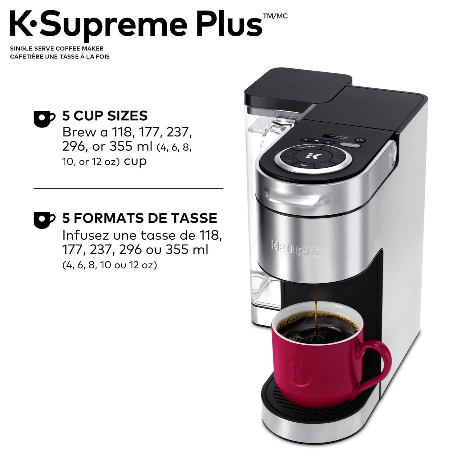 Cafetière une tasse à la fois Keurig K-Supreme Plus Multijet