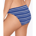 thumbnail image 2 of Ralph Lauren BLUE/WHITE Striped Side-Ring Hipster Bikini Swim Bottom, US 14, 2 of 4