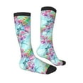thumbnail image 3 of Balery Dragonfly Floral Printed Novelty Socks Men's Women's Crew Socks Sports Socks Knee High Socks Cotton Socks Quirky and Cool Socks, 3 of 9