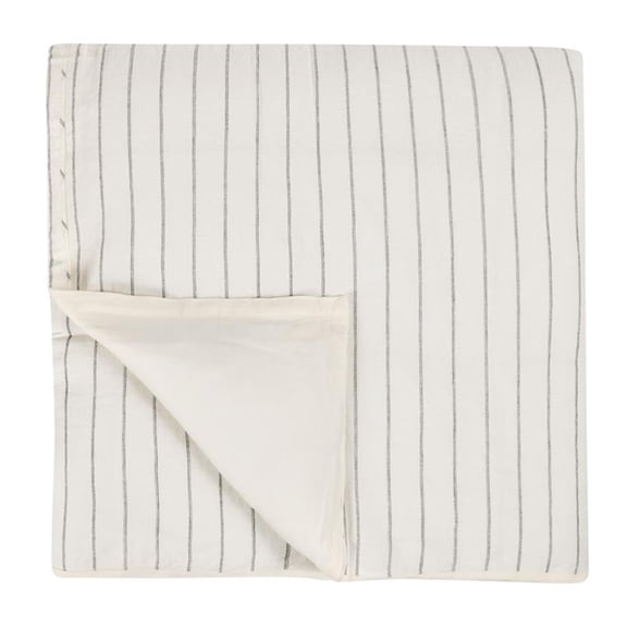 Pemberly Row 94x108" Belgian Flax Linen & Solid Cotton King Duvet - Ivory
