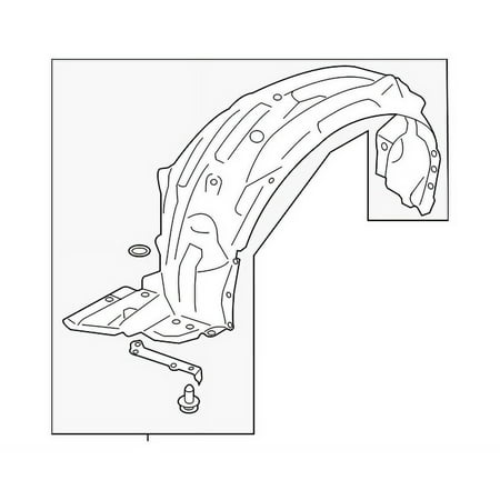 Genuine OE Toyota Fender Splash Shield [Left, Front] - SU003-06094