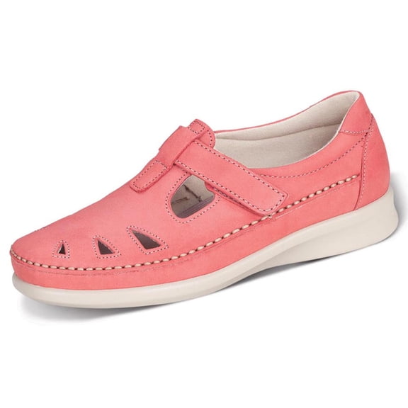 SAS Womens ROAMER Closed Toe Loafers, Coral, Size 6.0
