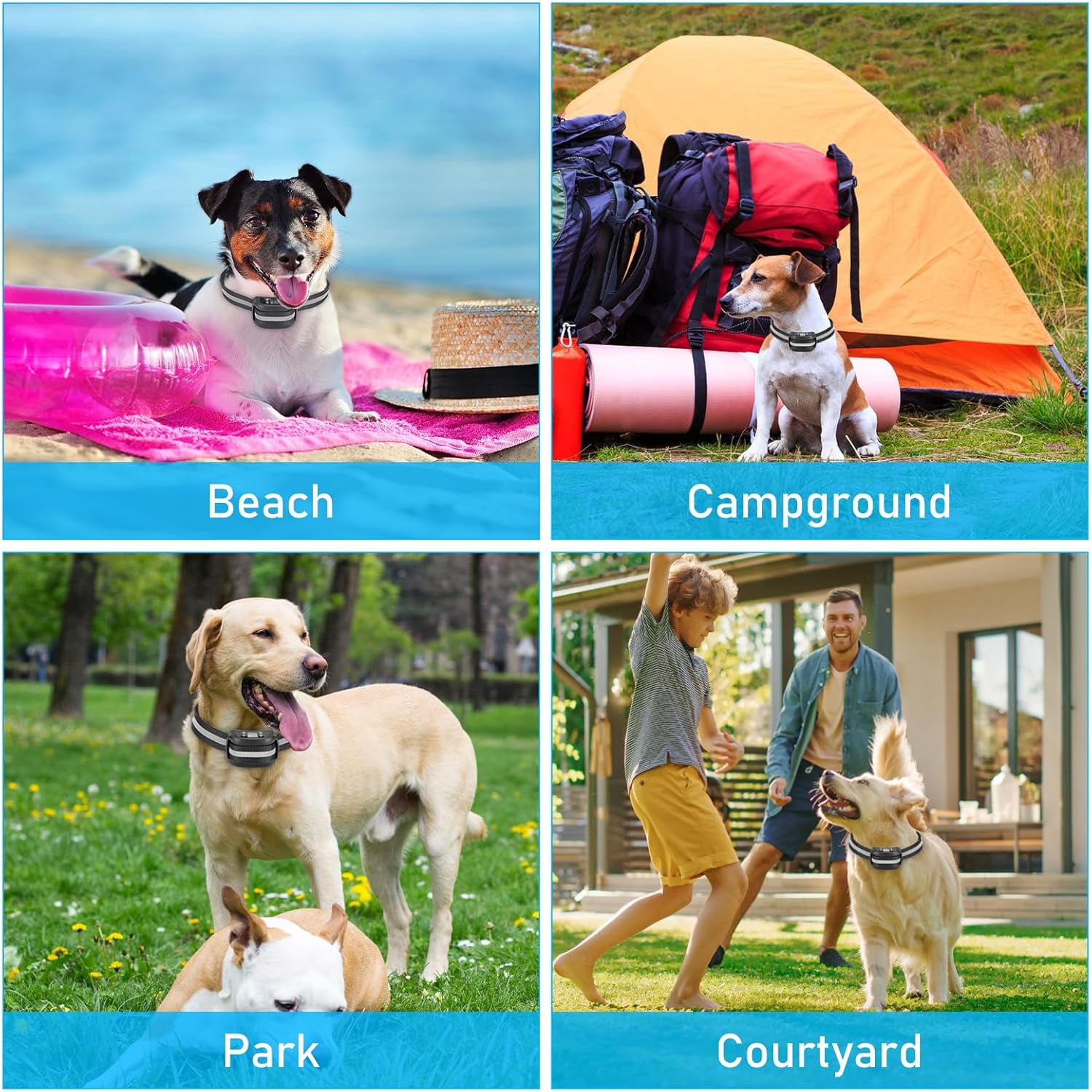 2 in 1 GPS Wireless Dog Fence, Dog Training Collar with Remote, Radius from 33 Yards to 1083 Yards, Electric Pet Containment System, Waterproof Collar, Beep Vibration Shock, for Dogs Over 20 Lbs