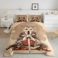 thumbnail image 2 of Manfei Japanese Ukiyoe Bedding Comforter Set,Cat Kitten Samurai Twin Comforter Sets,Cherry Blossom Bedding Set For Girls Boys,Microfiber Bedroom Decor Reversible,2 Pieces, 2 of 8