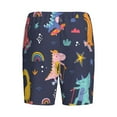 thumbnail image 5 of Easygdp Cartoon Dinosaur Scooter Sport Blue Men's Short Pajama Pants, Sleep Shorts, Household Pants, Casual Pants with Pockets - X-Large, 5 of 9
