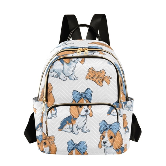 Quilted Backpack Fashion Backpack 10.23*5.11*12.59 Inch Women's Fashion Backpack Picnic Shopping Travel Out Sports backpack Beagle