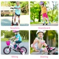 thumbnail image 6 of Rirool Pink and White Kids Protective Gear Set, 6-Piece Knee Pads, Elbow Pads and Wrist Guards with Adjustable Straps for Ages 3-10, Roller Skating, Skateboarding, Scooter and Cycling, 6 of 9